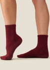 MoveActive Crew Grip Socks - Cabernet