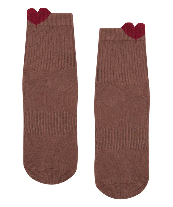 MoveActive Classic Crew Grip Socks - Heartfelt
