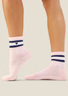 MoveActive Classic Crew Grip Sock  - Mini Heart Stripe