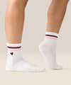 MoveActive Classic Crew Grip Socks - Sweet Stripe Love