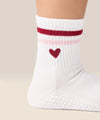 MoveActive Classic Crew Grip Socks - Sweet Stripe Love