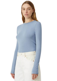  C&M Camilla and Marc Lightweight L/S Top - Powder Blue