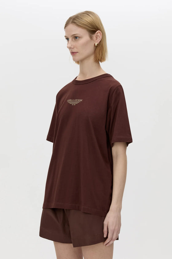 C&M Camilla Janice Logo Tee - Chocolate