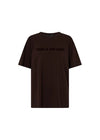 C&M Camilla and Marc Tia Flocking Logo Tee - Bitter Chocolate