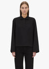 C&M Camilla and Marc Moreno Long Sleeve Polo Top - Black
