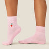 MoveActive Classic Crew Grip Socks - Blueberry Ruffle Oat