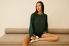 Splits59 Andie Oversized Fleece Sweatshirt - Military