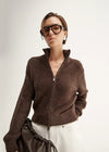 Elka Leon Knit Cardigan - Chocolate