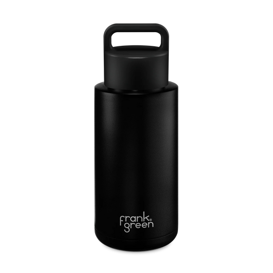 Frank Green 1 Litre Reusable Bottle (Grip Finish) with Grip Lid - Midnight