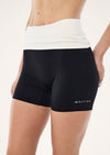 P.E Nation Fold Over 5 Inch Bike Short - Black/Whisper White