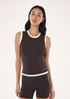 P.E Nation Foundation Muscle Tank - Coffee/Whisper White