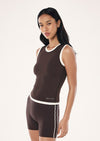 P.E Nation Foundation Muscle Tank - Coffee/Whisper White