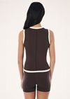 P.E Nation Foundation Muscle Tank - Coffee/Whisper White