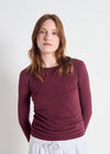 American Vintage Gamipy Long Sleeve Tee - Mahogany