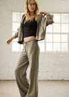 The Upside Sandy Wide Leg Track Pant - Washed Sage