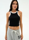 Splits59 Kiki Rib Crop Tank - Black/White