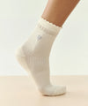 MoveActive Crew Non Slip Grip Socks - Heart Ruffle Oat
