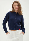 Vacation Club Crew Neck Cardigan - Navy