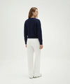 Vacation Club Crew Neck Cardigan - Navy