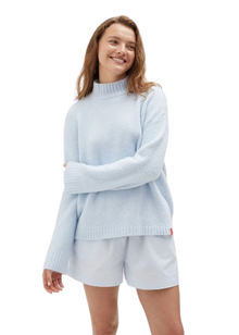  Holiday Shop Mock Neck Knit - Blue
