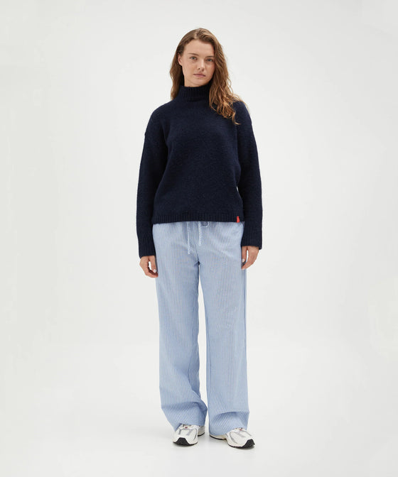 Holiday Shop Mock Neck Knit - Navy