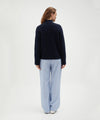Holiday Shop Mock Neck Knit - Navy