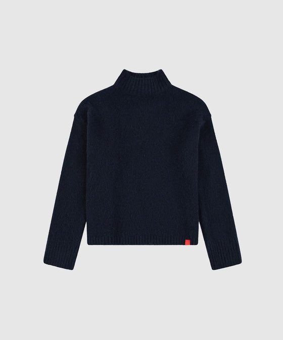 Holiday Shop Mock Neck Knit - Navy