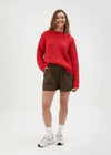 Vacation Fluffy Knit Jumper - Red