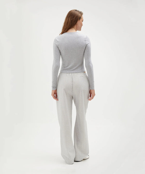  Holiday Shop Long Sleeve Jersey Top - Grey