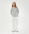 Holiday Shop Cotton Striped Long Sleeve Top - White Stripe