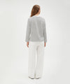 Holiday Shop Cotton Striped Long Sleeve Top - White Stripe