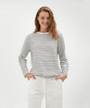 Holiday Shop Cotton Striped Long Sleeve Top - White Stripe