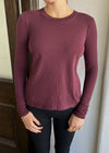 American Vintage Gamipy Long Sleeve Tee - Mahogany