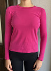 American Vintage Gamipy Long Sleeve Tee - Pitaya