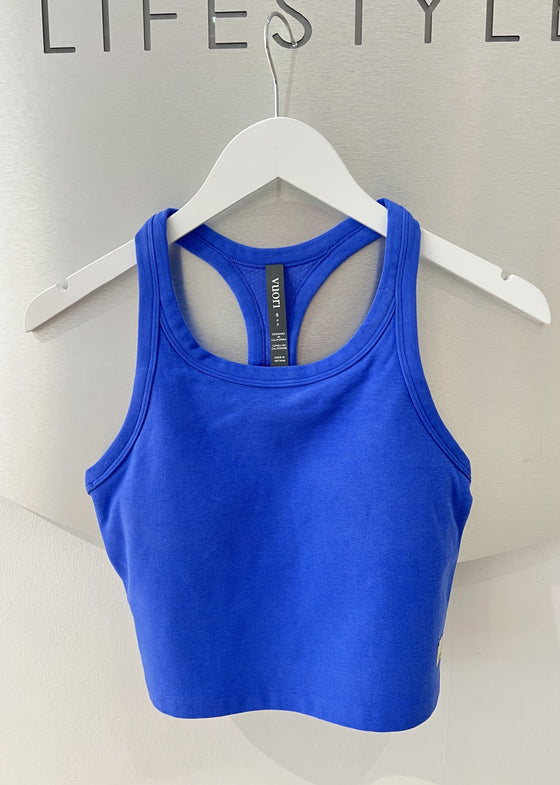 Vuori Elevation Racerback Tank - Bright Iris Heather