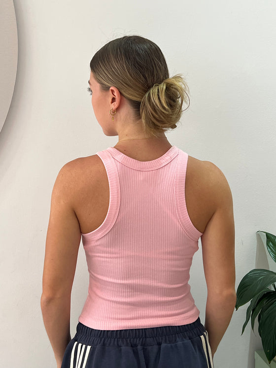Lex Rib Tank - Light Pink