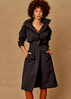 The Upside James Hooded Trench Coat - Black
