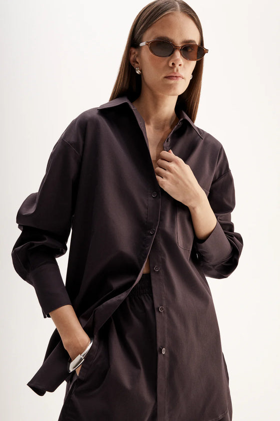 Elka Collective Austin Shirt - Chocolate