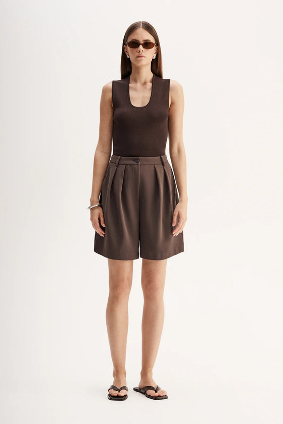 Elka Collective Hayes Knit Top - Chocolate