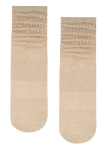  Move Active Scrunch Non Slip Grip Sock - Latte