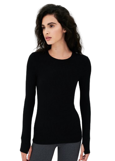 Splits59 Louise Rib Long Sleeve - Black