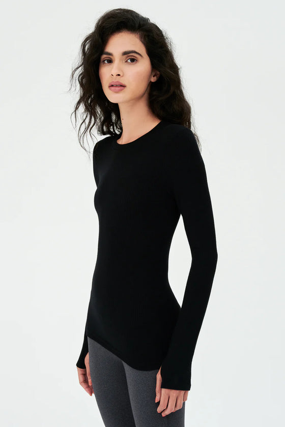 Splits59 Louise Rib Long Sleeve - Black