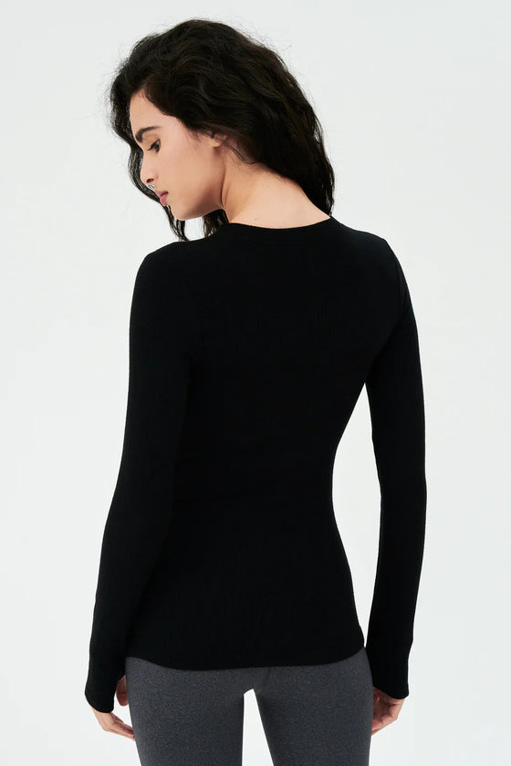 Splits59 Louise Rib Long Sleeve - Black