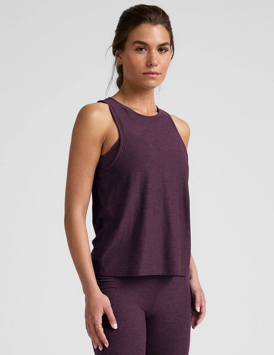 Beyond Yoga Featherweight Rebalance Tank - Eggplant Purple Heather