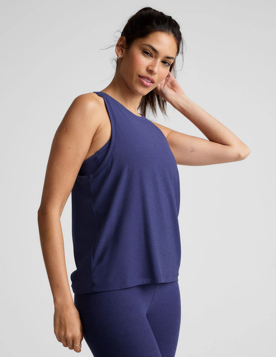 Beyond Yoga Featherweight Rebalance Tank - Eternal Blue Heather