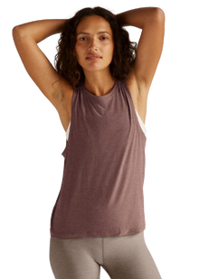  Beyond Yoga Featherweight Rebalance Tank - Rose Brush Heather