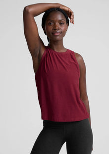  Beyond Yoga Featherweight Rebalance Tank - Ruby Rush Heather