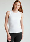 Beyond Yoga Featherweight Your Fit Shirred Tank - White
