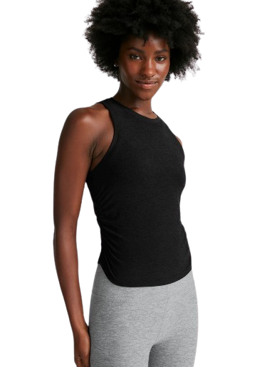 Beyond Yoga Featherweight Your Fit Shirred Tank - Black