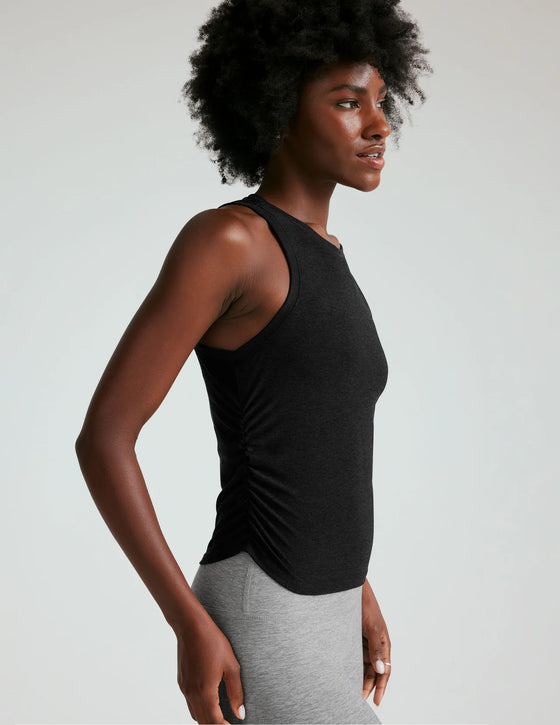 Beyond Yoga Featherweight Your Fit Shirred Tank - Black